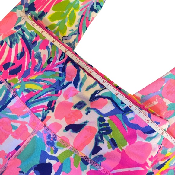 Lilly Pulitzer Luxletic Gumbo Limbo Capri Leggings Colorful Giraffe Print - Picture 3 of 11